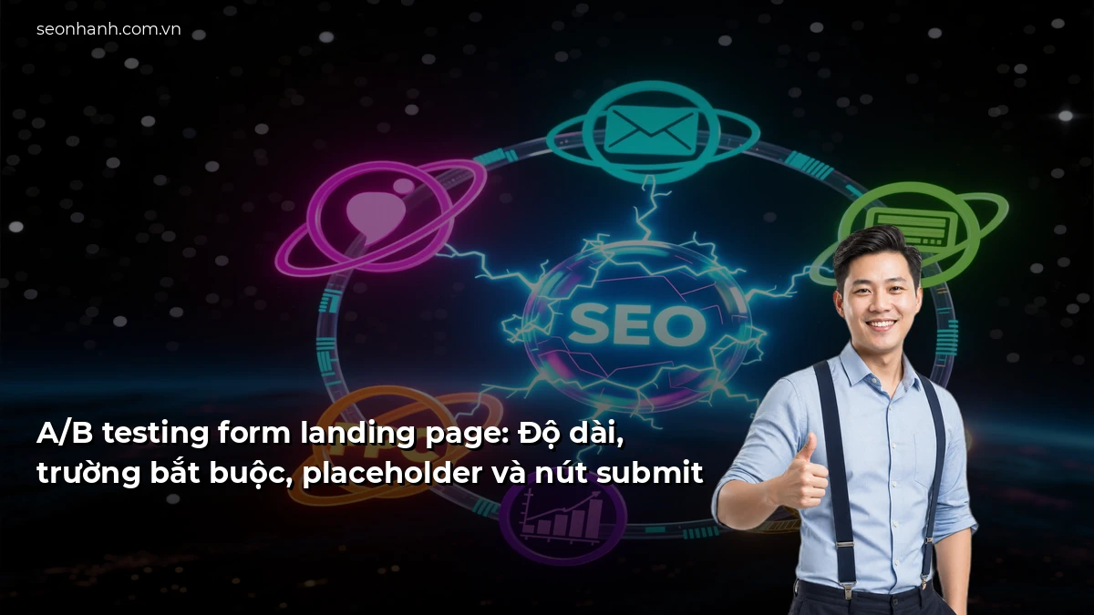 A/B testing form landing page: Độ dài, trường bắt buộc, placeholder và nút submit