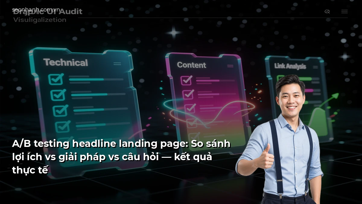 A/B testing headline landing page: So sánh lợi ích vs giải pháp vs câu hỏi — kết quả thực tế