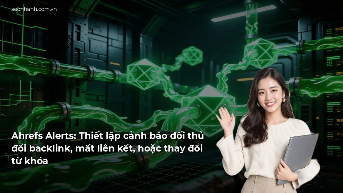 Ahrefs Alerts: Thiết lập cảnh báo đối thủ đổi backlink, mất liên kết, hoặc thay đổi từ khóa