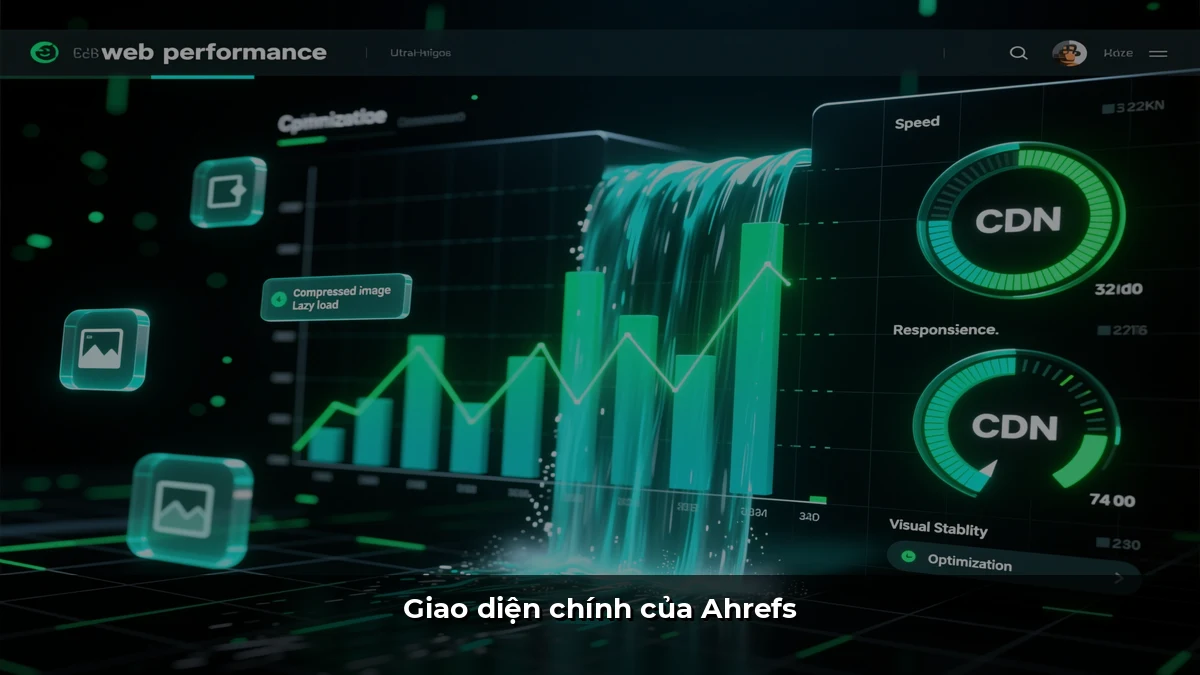 Giao diện chính của Ahrefs