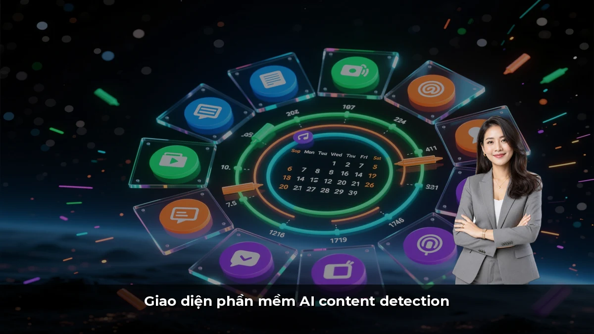 Giao diện phần mềm AI content detection
