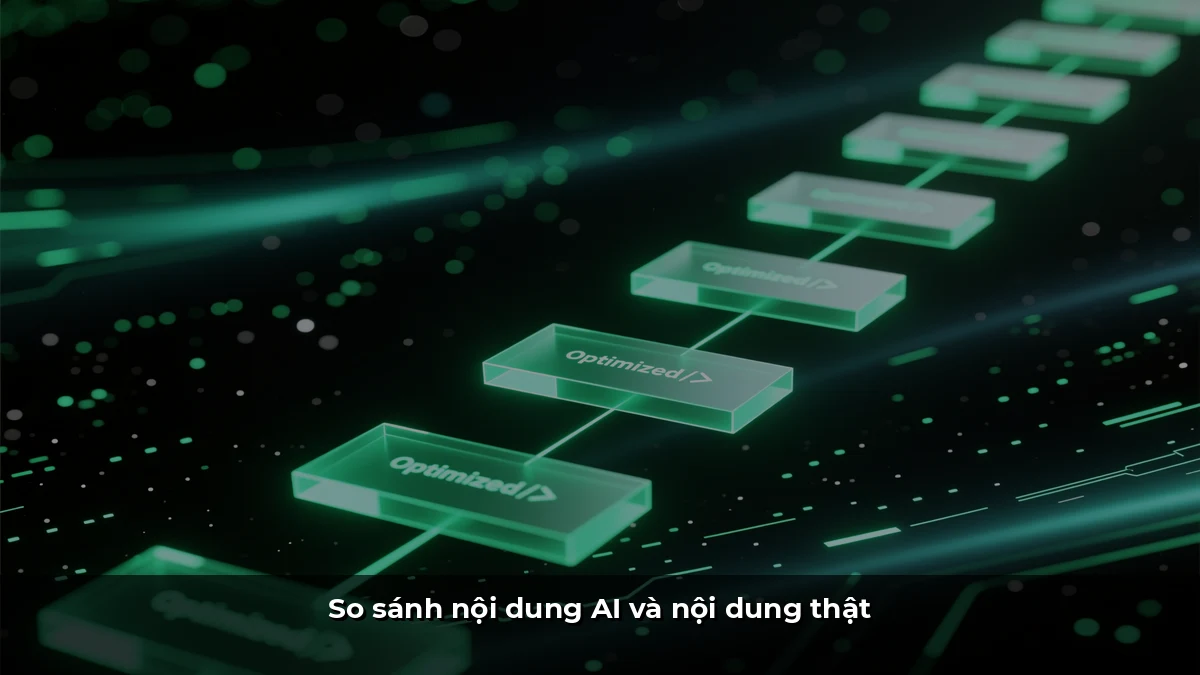 So sánh nội dung AI và nội dung thật