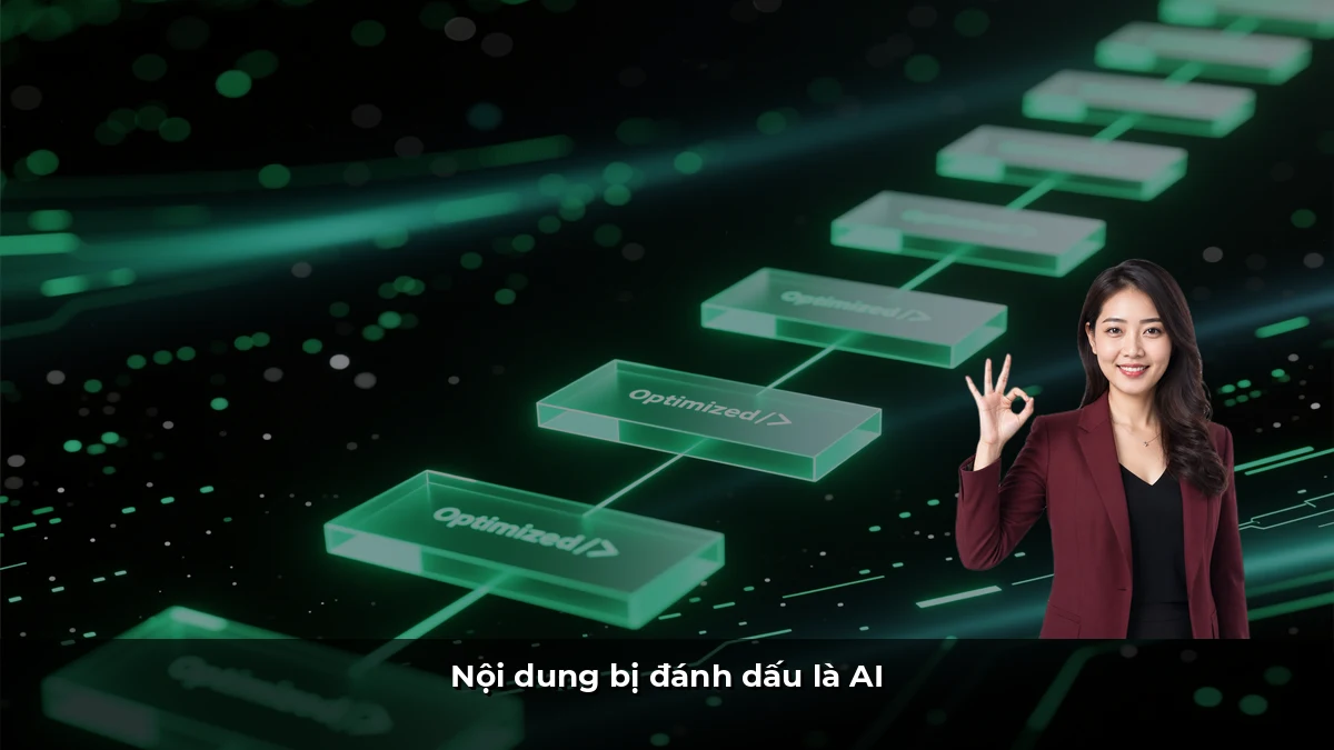Nội dung bị đánh dấu là AI