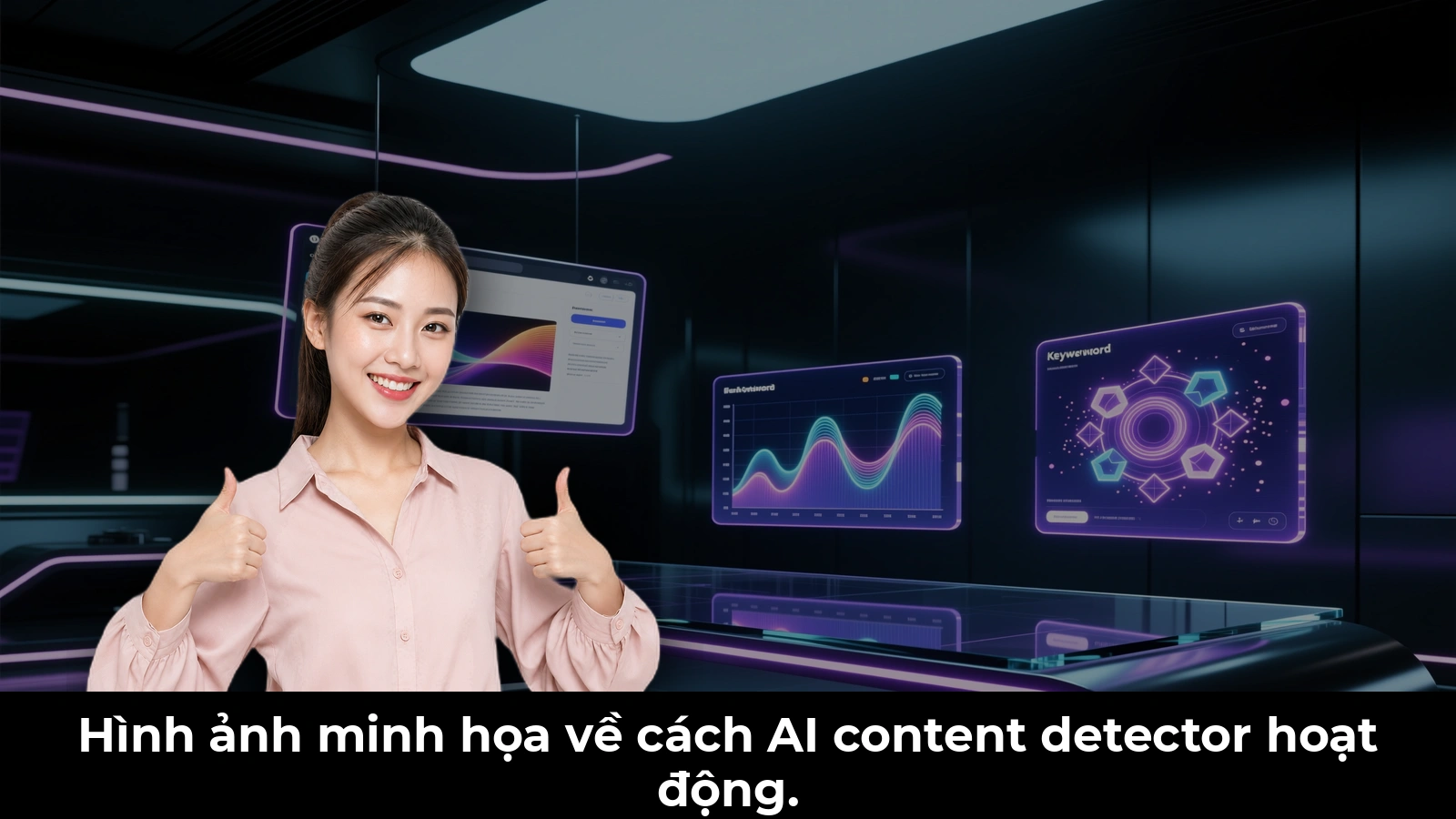 Hình ảnh minh họa về cách AI content detector hoạt động.