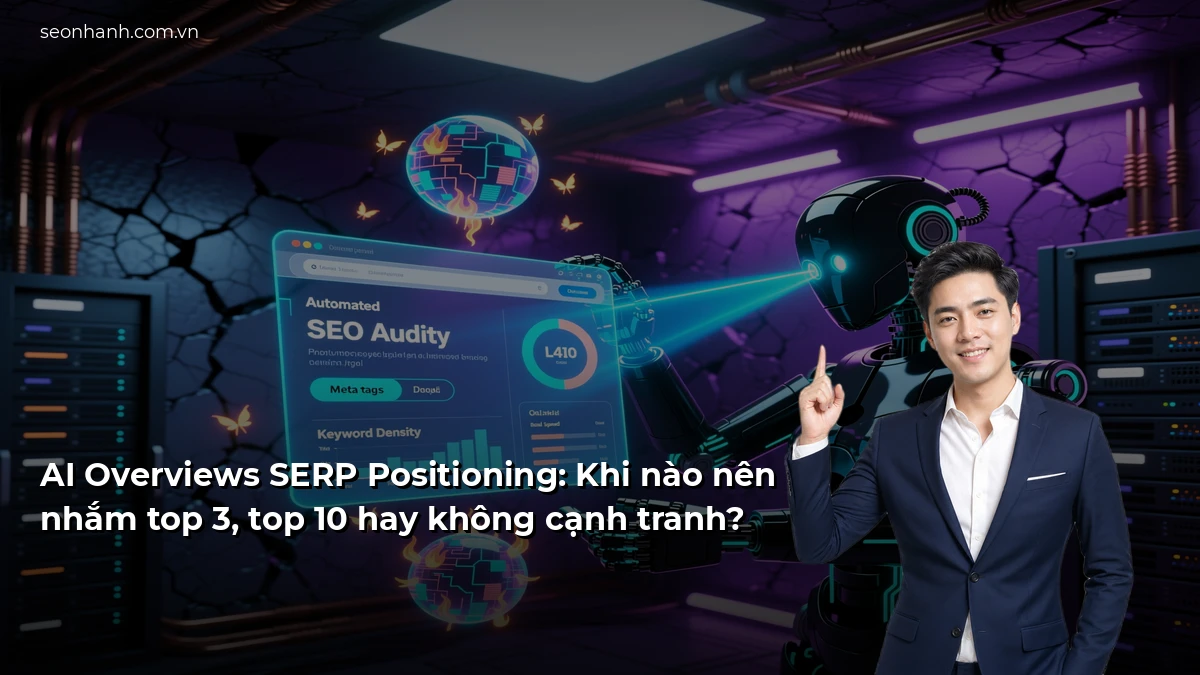 AI Overviews SERP Positioning: Khi nào nên nhắm top 3, top 10 hay không cạnh tranh?