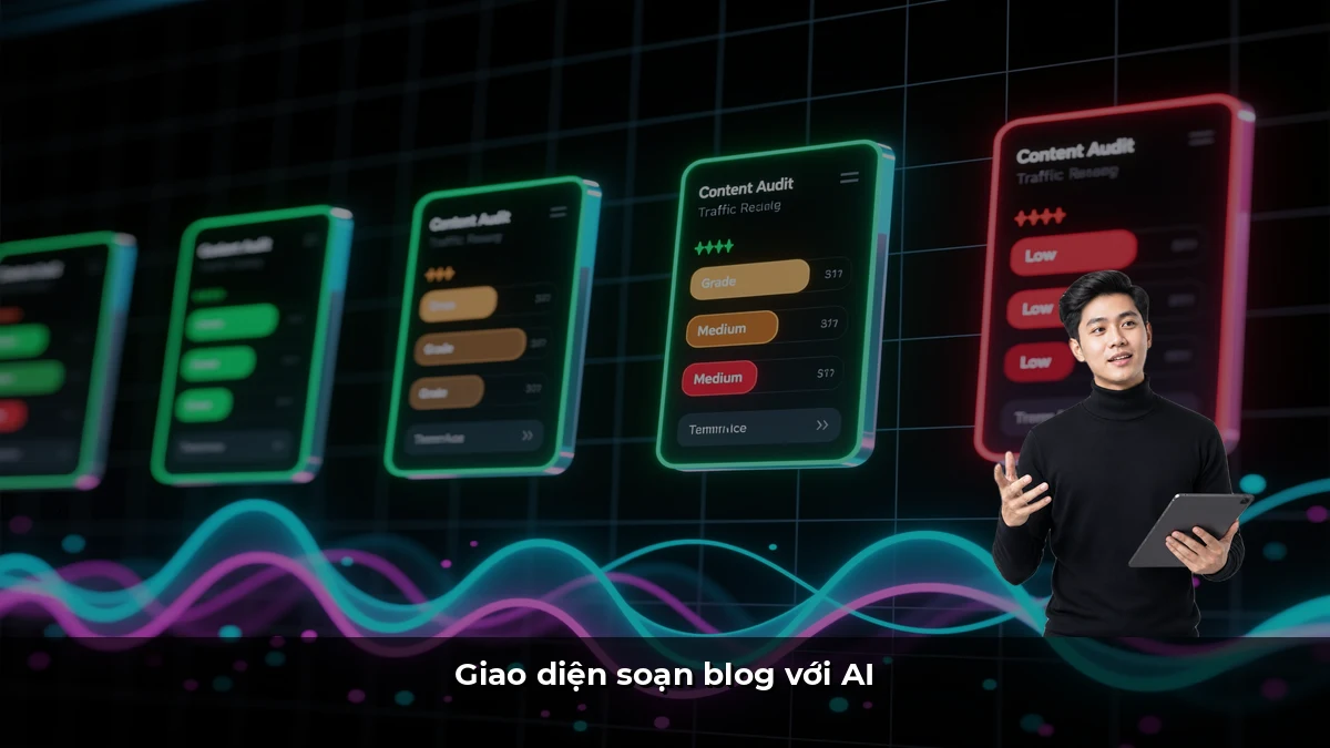 Giao diện soạn blog với AI