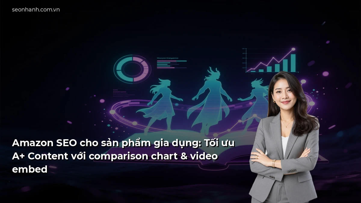 Amazon SEO cho sản phẩm gia dụng: Tối ưu A+ Content với comparison chart & video embed