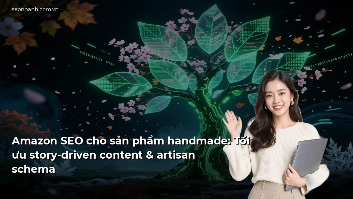 Amazon SEO cho sản phẩm handmade: Tối ưu story-driven content & artisan schema