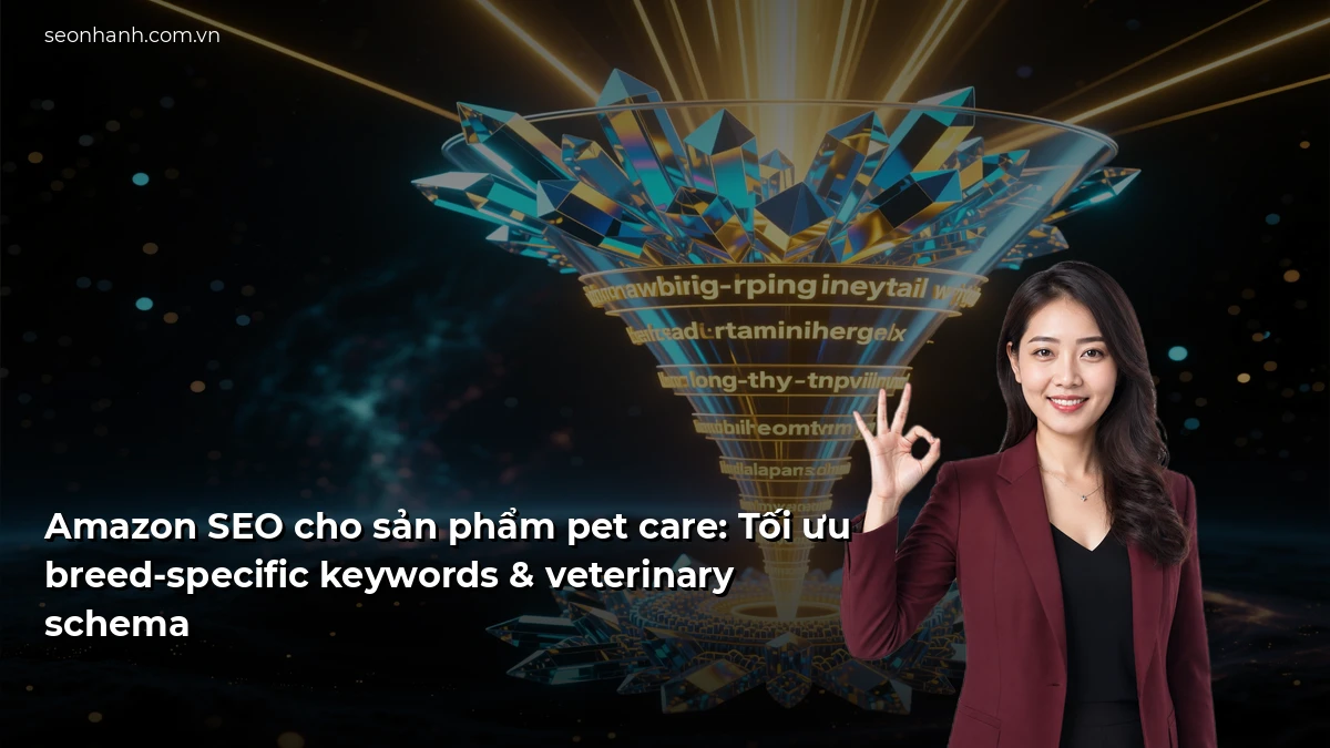 Amazon SEO cho sản phẩm pet care: Tối ưu breed-specific keywords & veterinary schema