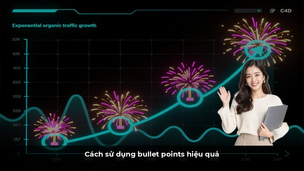Cách sử dụng bullet points hiệu quả