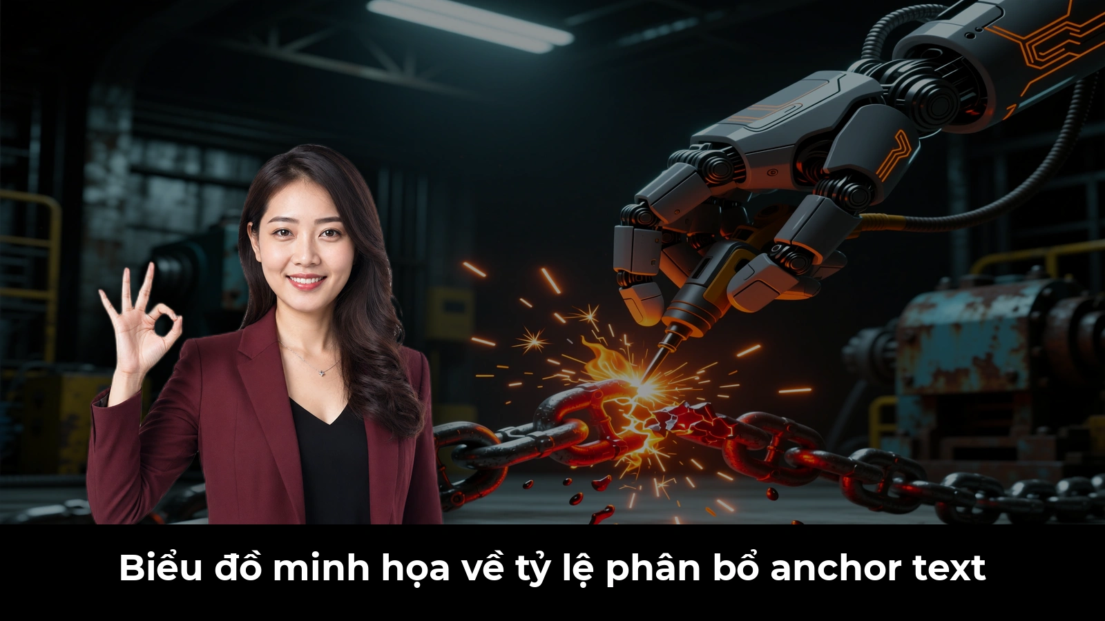 Biểu đồ minh họa về tỷ lệ phân bổ anchor text