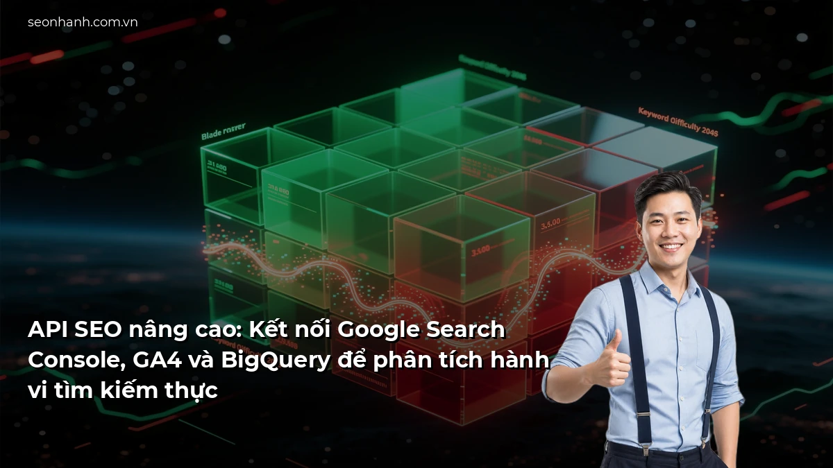 API SEO nâng cao: Kết nối Google Search Console, GA4 và BigQuery để phân tích hành vi tìm kiếm thực