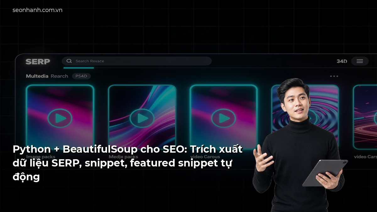Python + BeautifulSoup cho SEO: Trích xuất dữ liệu SERP, snippet, featured snippet tự động