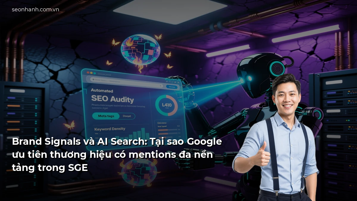 Brand Signals và AI Search: Tại sao Google ưu tiên thương hiệu có mentions đa nền tảng trong SGE