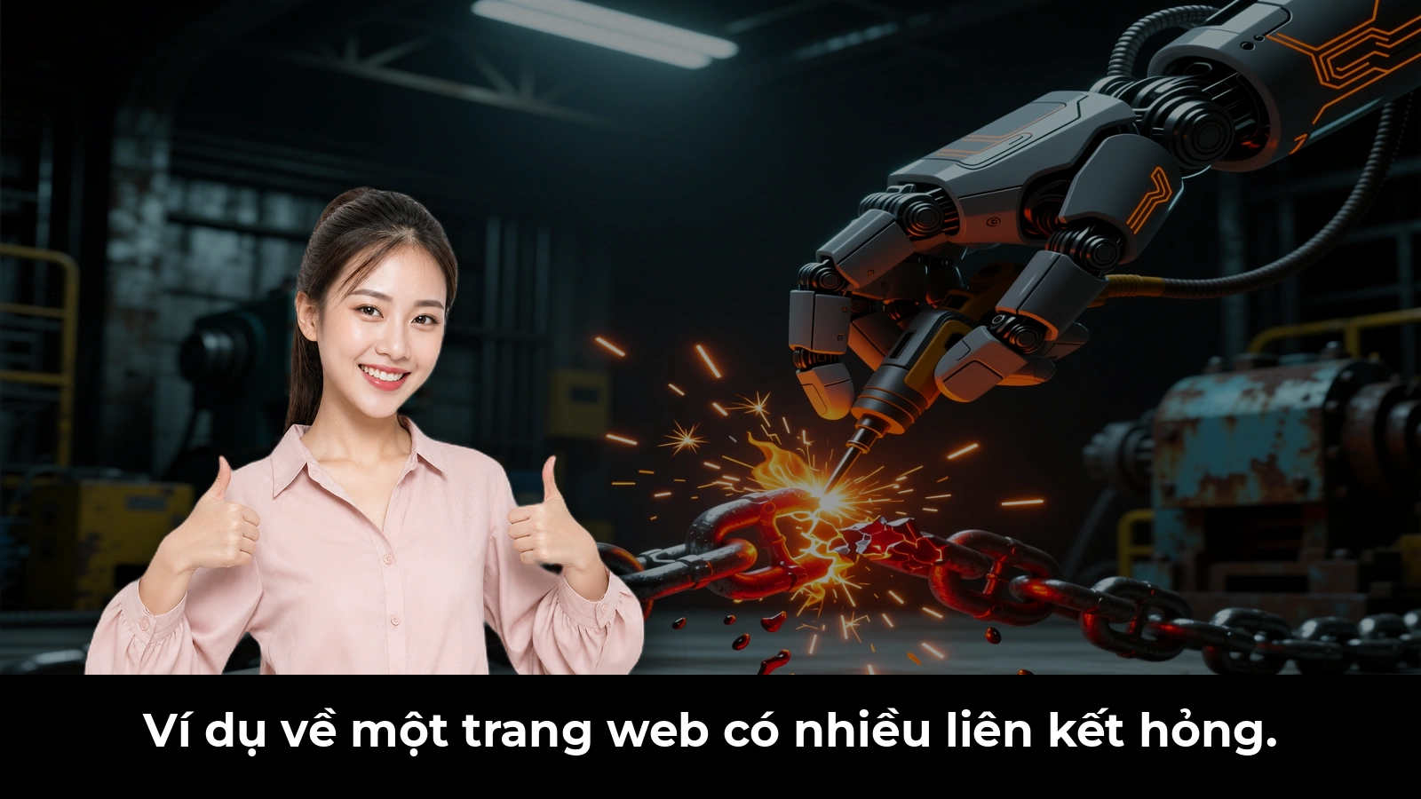 Ví dụ về một trang web có nhiều liên kết hỏng.