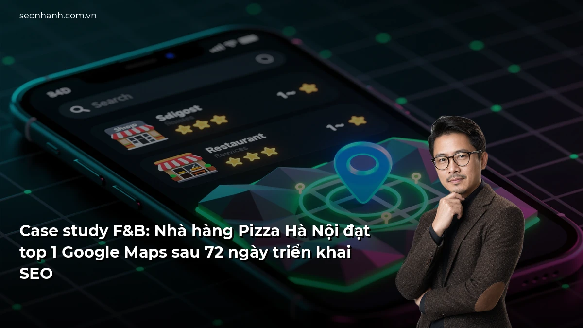 Case study F&B: Nhà hàng Pizza Hà Nội đạt top 1 Google Maps sau 72 ngày triển khai SEO