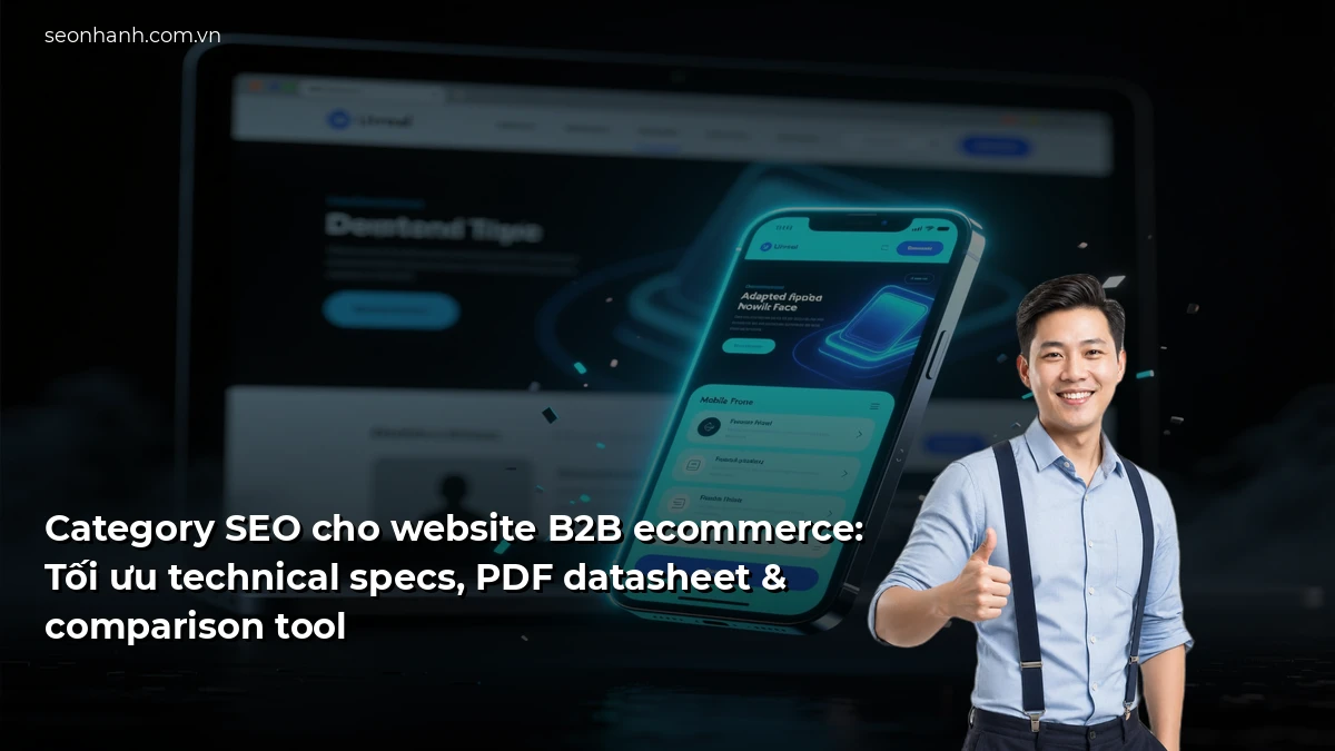 Category SEO cho website B2B ecommerce: Tối ưu technical specs, PDF datasheet & comparison tool