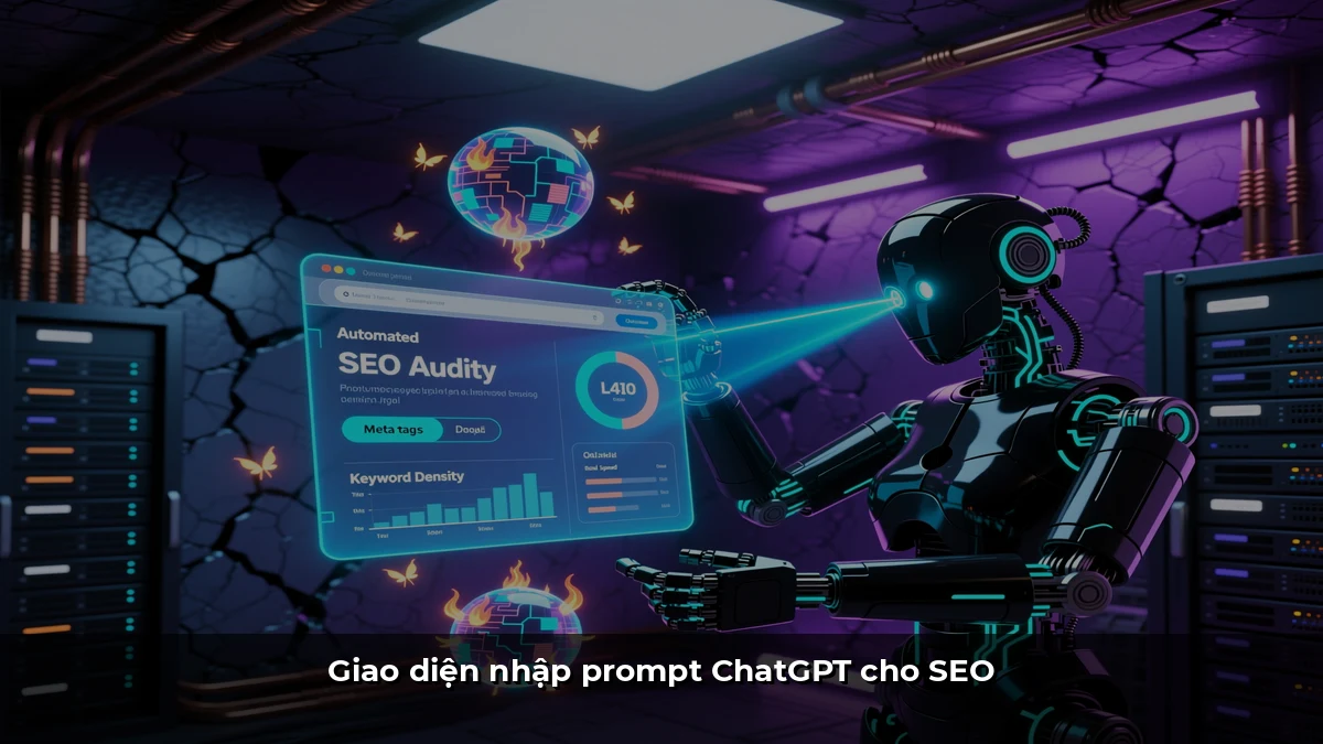 Giao diện nhập prompt ChatGPT cho SEO