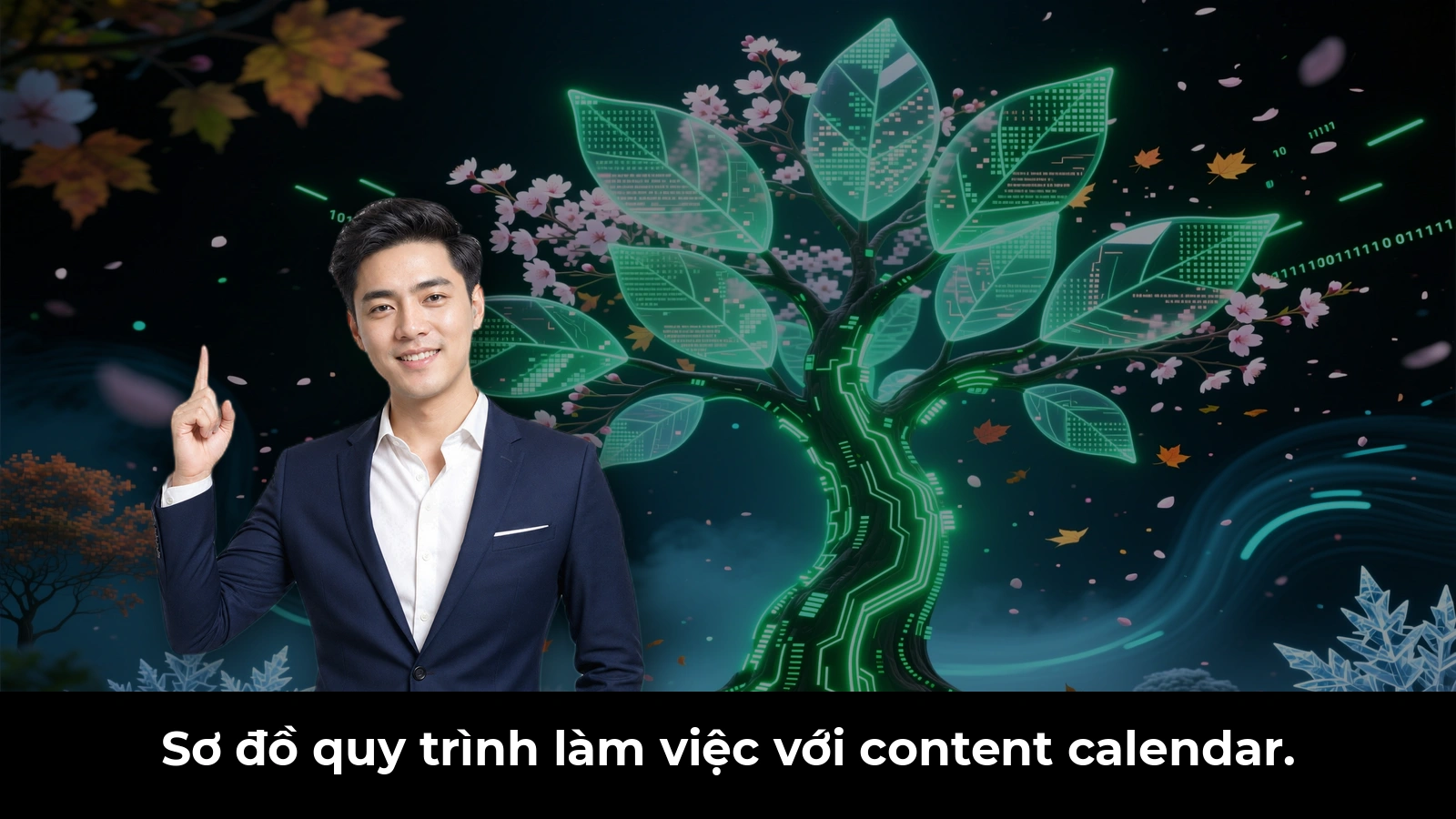 Sơ đồ quy trình làm việc với content calendar.