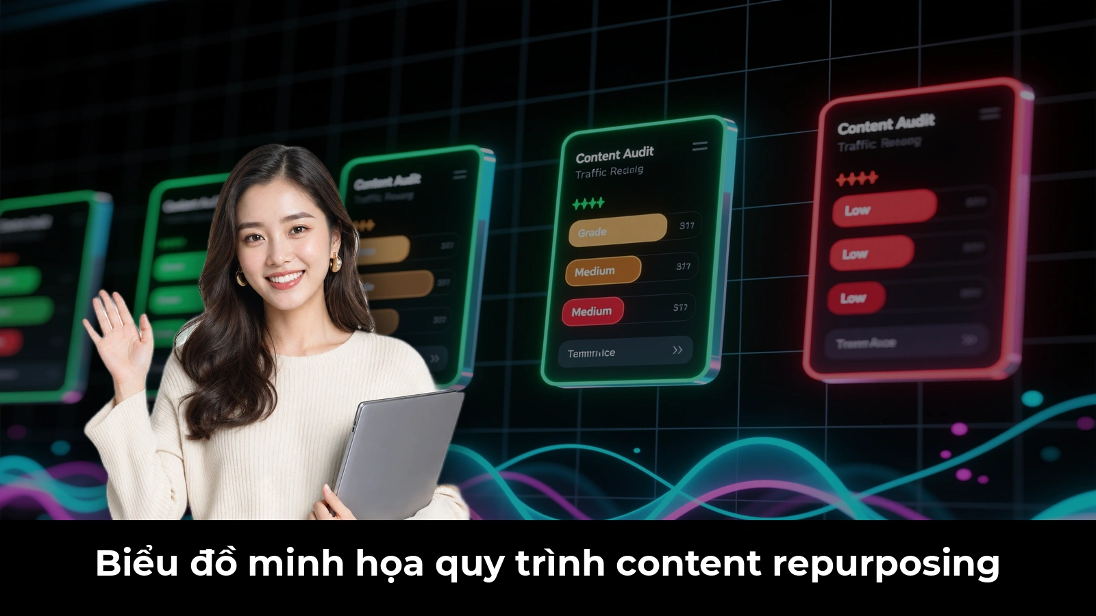 Biểu đồ minh họa quy trình content repurposing