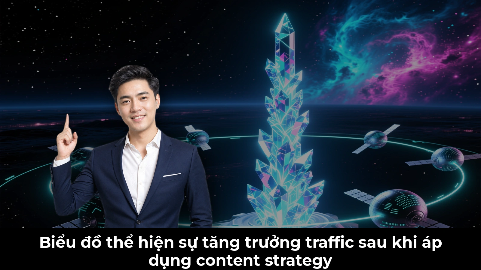 Biểu đồ thể hiện sự tăng trưởng traffic sau khi áp dụng content strategy