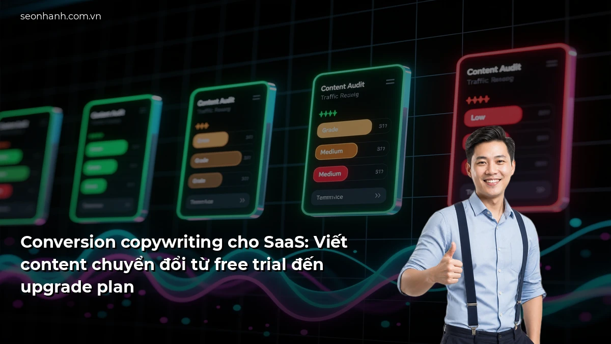 Conversion copywriting cho SaaS: Viết content chuyển đổi từ free trial đến upgrade plan