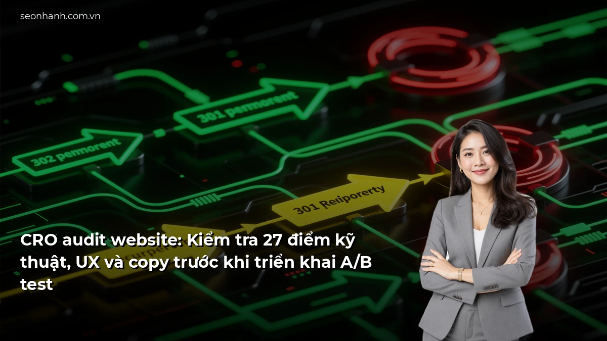 CRO audit website: Kiểm tra 27 điểm kỹ thuật, UX và copy trước khi triển khai A/B test