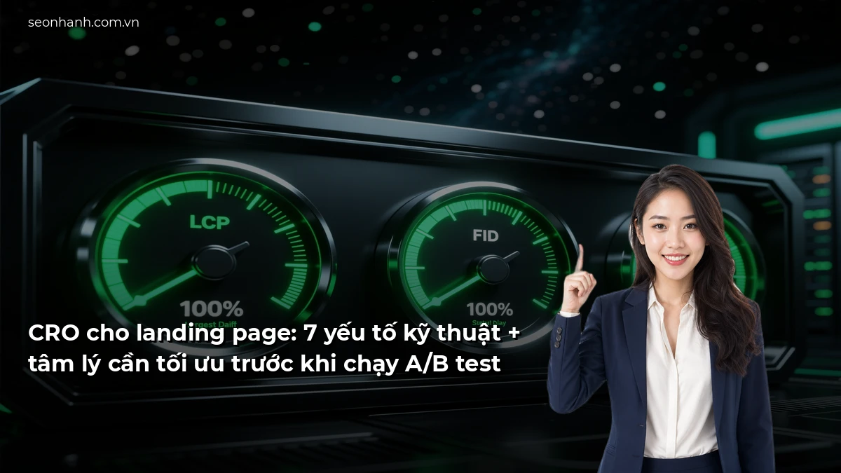 CRO cho landing page: 7 yếu tố kỹ thuật + tâm lý cần tối ưu trước khi chạy A/B test