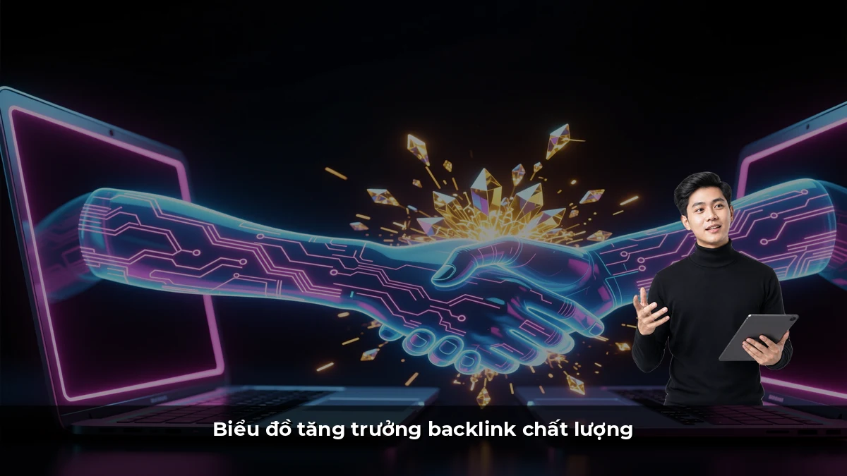 Biểu đồ tăng trưởng backlink chất lượng