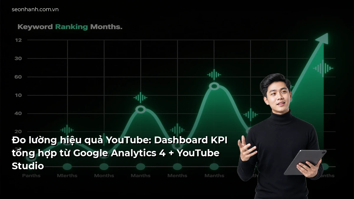 Đo lường hiệu quả YouTube: Dashboard KPI tổng hợp từ Google Analytics 4 + YouTube Studio