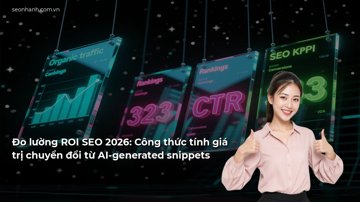 Đo lường ROI SEO 2026: Công thức tính giá trị chuyển đổi từ AI-generated snippets