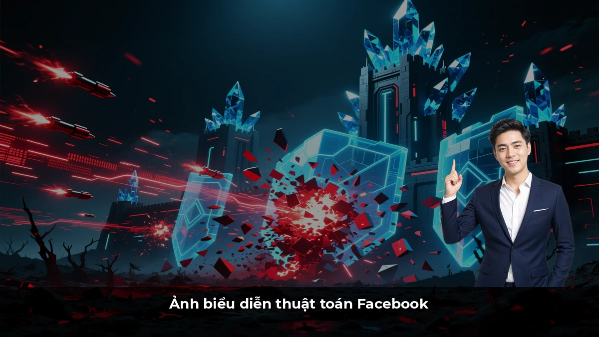 Ảnh biểu diễn thuật toán Facebook