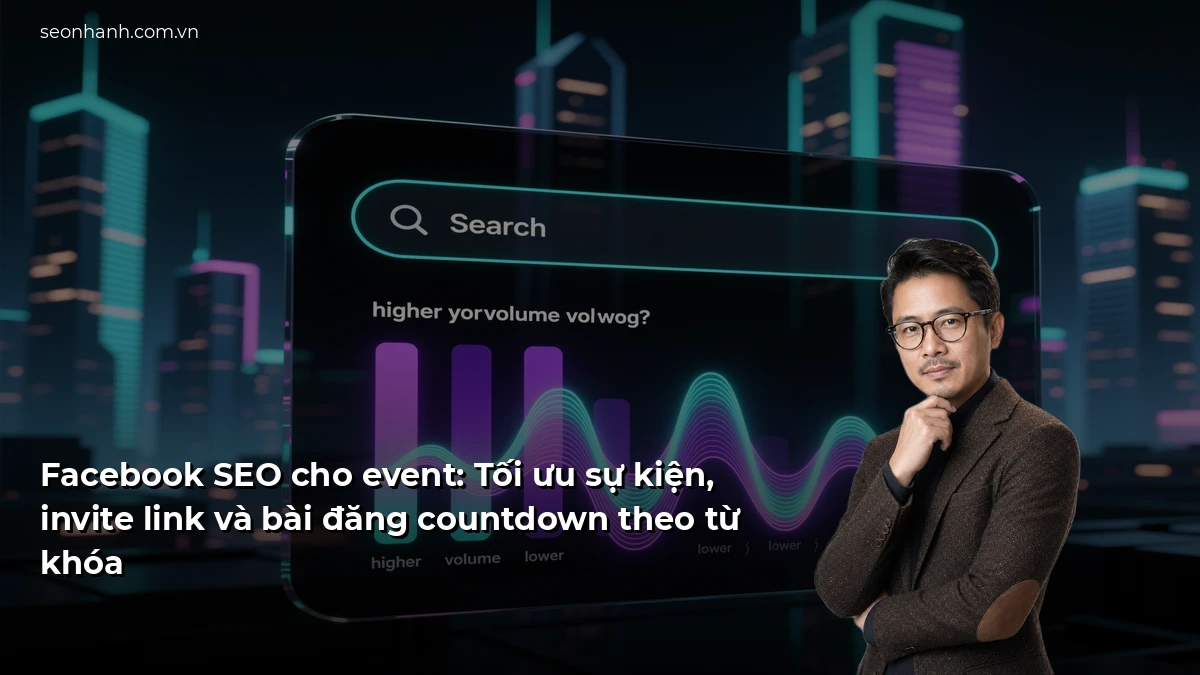 Facebook SEO cho event: Tối ưu sự kiện, invite link và bài đăng countdown theo từ khóa