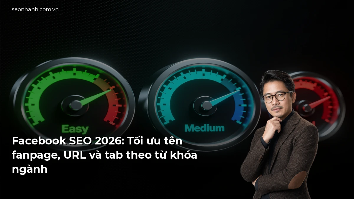 Facebook SEO 2026: Tối ưu tên fanpage, URL và tab theo từ khóa ngành