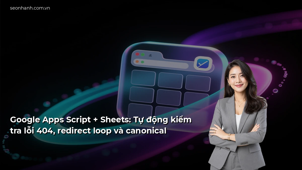 Google Apps Script + Sheets: Tự động kiểm tra lỗi 404, redirect loop và canonical