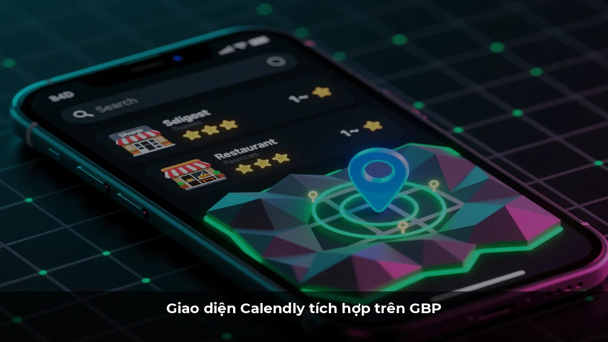 Giao diện Calendly tích hợp trên GBP