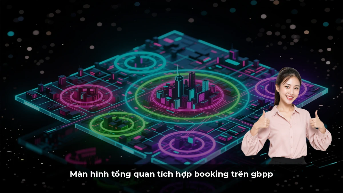 Màn hình tổng quan tích hợp booking trên gbpp