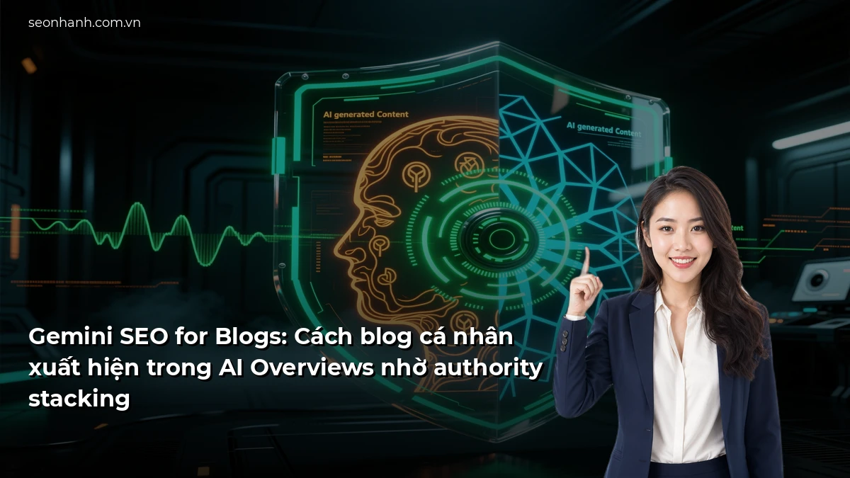 Gemini SEO for Blogs: Cách blog cá nhân xuất hiện trong AI Overviews nhờ authority stacking