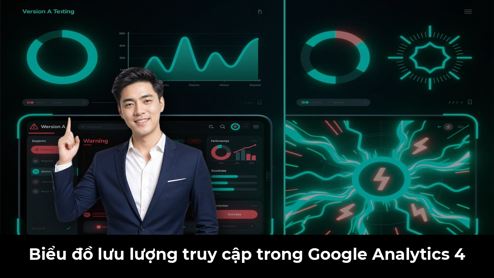 Biểu đồ lưu lượng truy cập trong Google Analytics 4