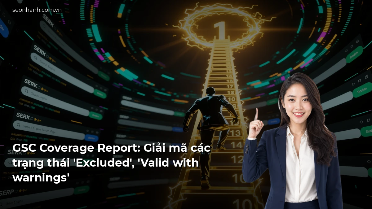 GSC Coverage Report: Giải mã các trạng thái 'Excluded', 'Valid with warnings'