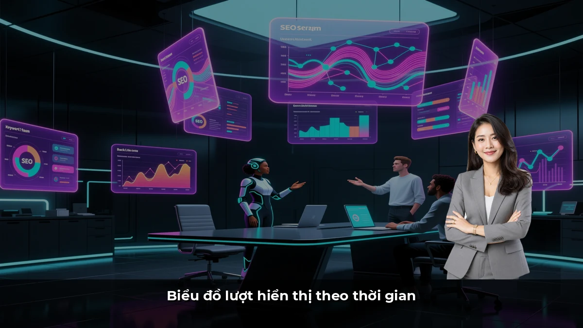 Biểu đồ lượt hiển thị theo thời gian