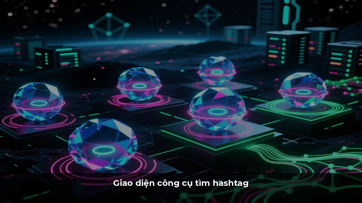 Giao diện công cụ tìm hashtag