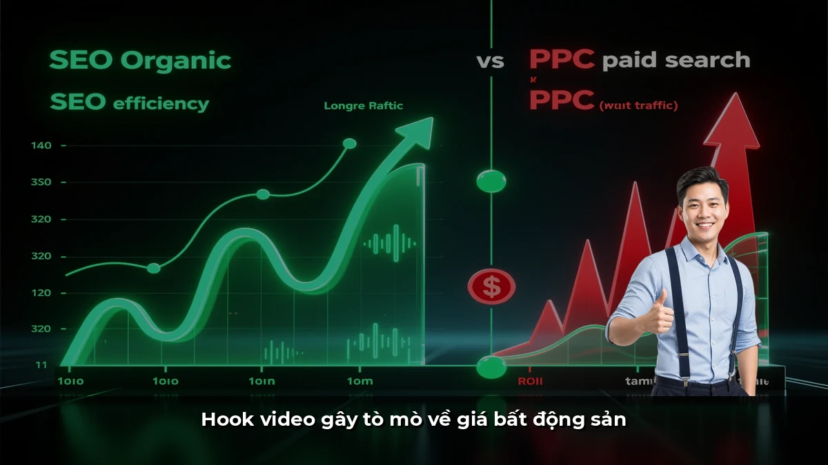 Hook video gây tò mò về giá bất động sản