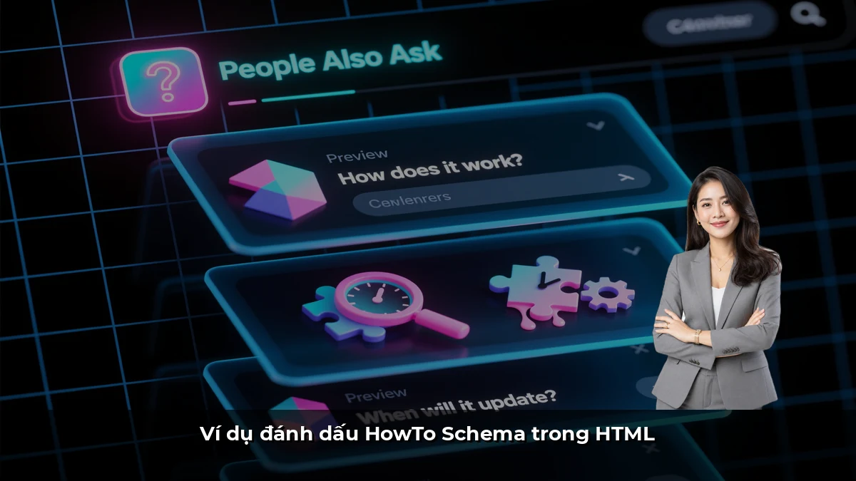 Ví dụ đánh dấu HowTo Schema trong HTML