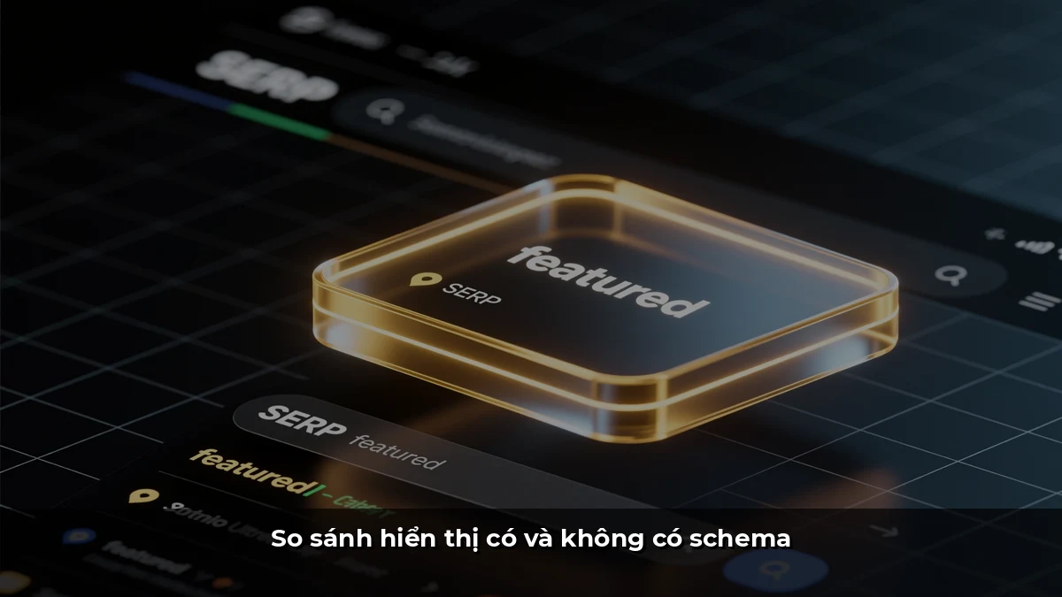So sánh hiển thị có và không có schema