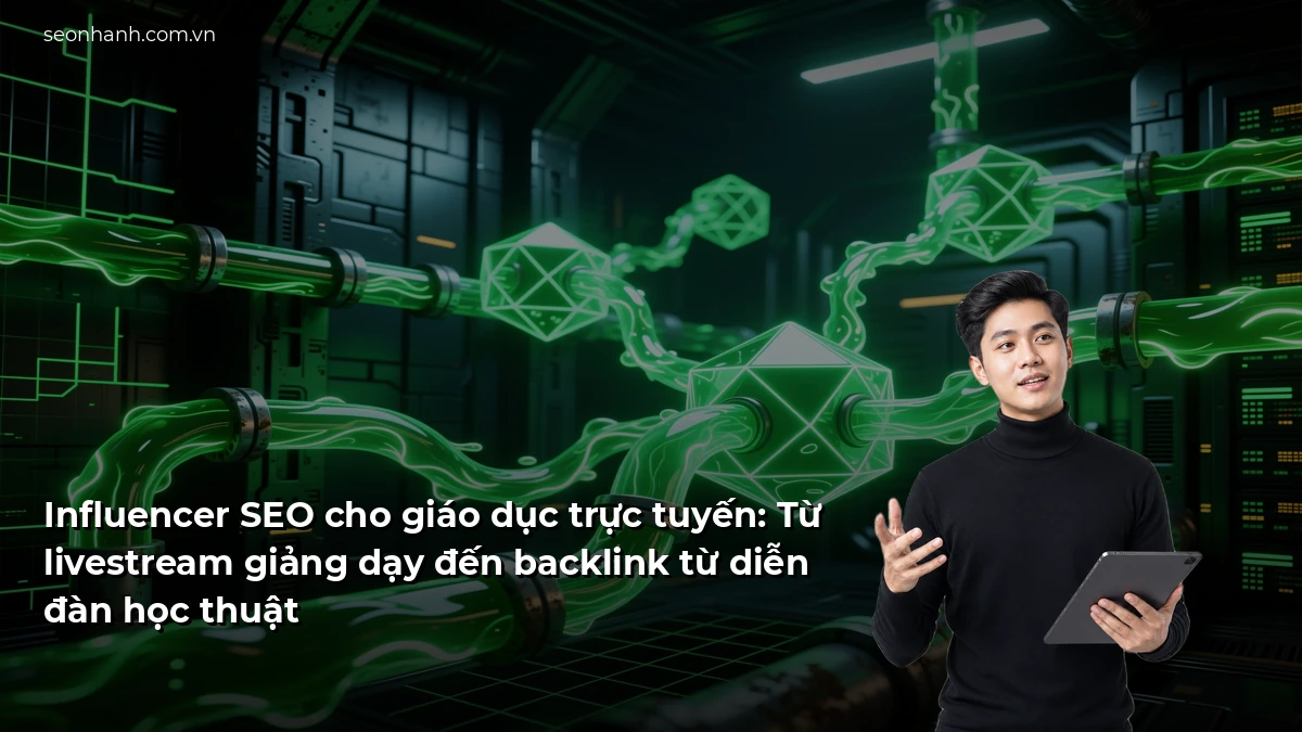Influencer SEO cho giáo dục trực tuyến: Từ livestream giảng dạy đến backlink từ diễn đàn học thuật