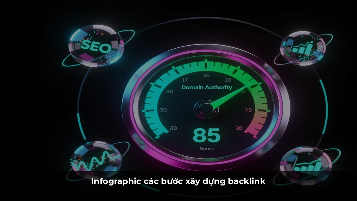 Infographic các bước xây dựng backlink