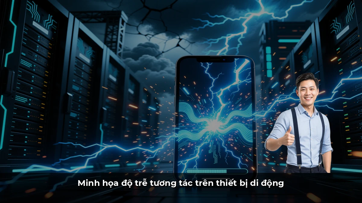 Minh họa độ trễ tương tác trên thiết bị di động