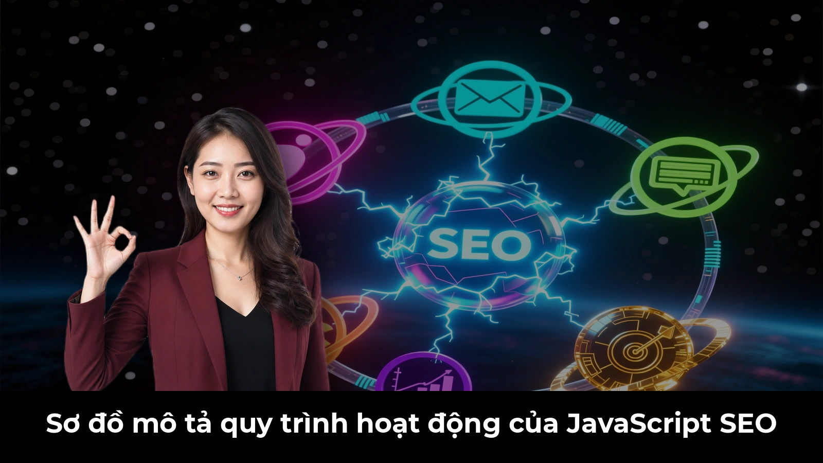 Sơ đồ mô tả quy trình hoạt động của JavaScript SEO