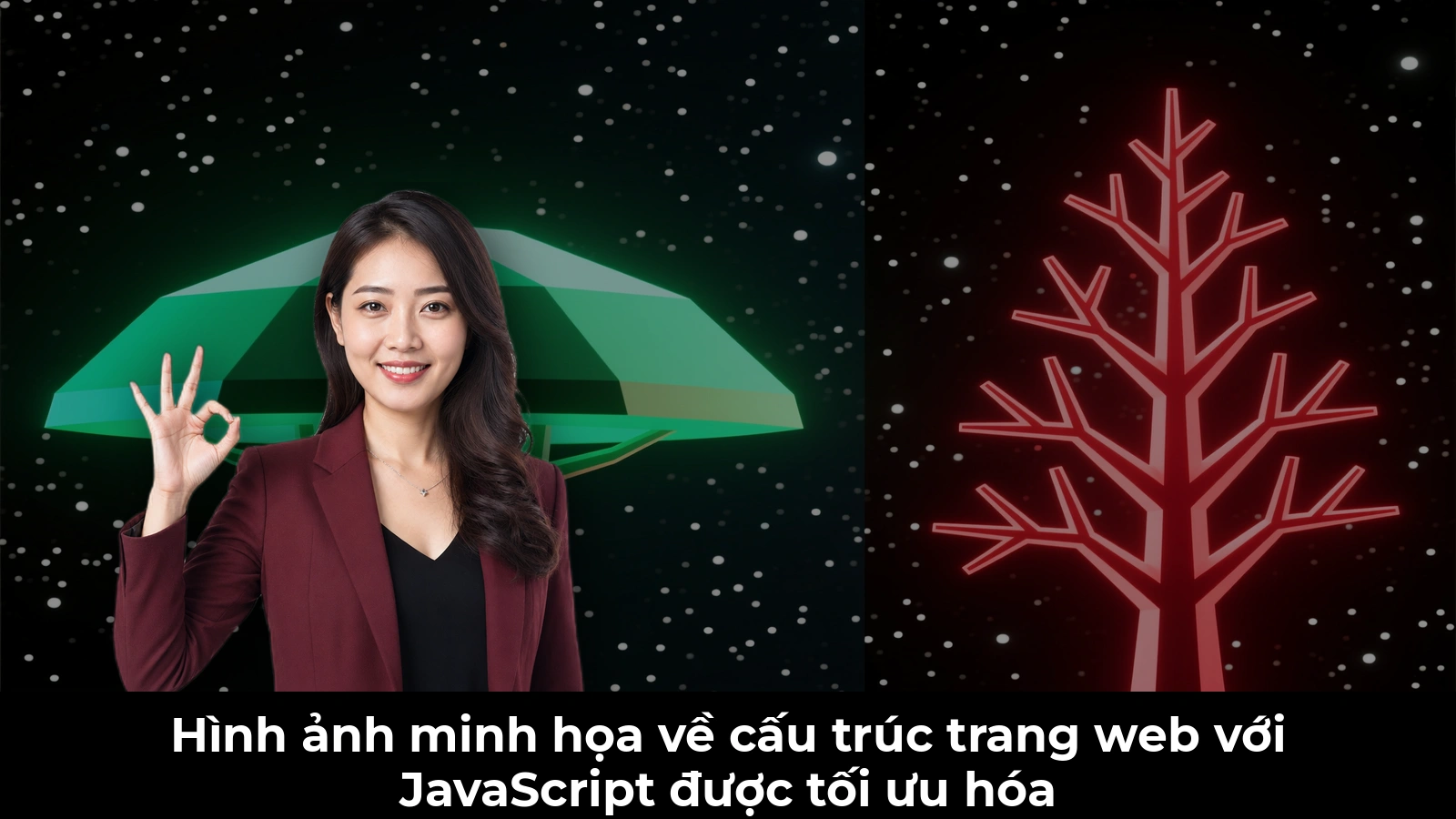 Hình ảnh minh họa về cấu trúc trang web với JavaScript được tối ưu hóa